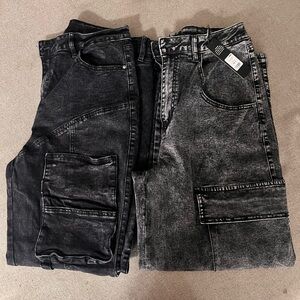 Fashion, nova Black and Gray Denim Jeans
